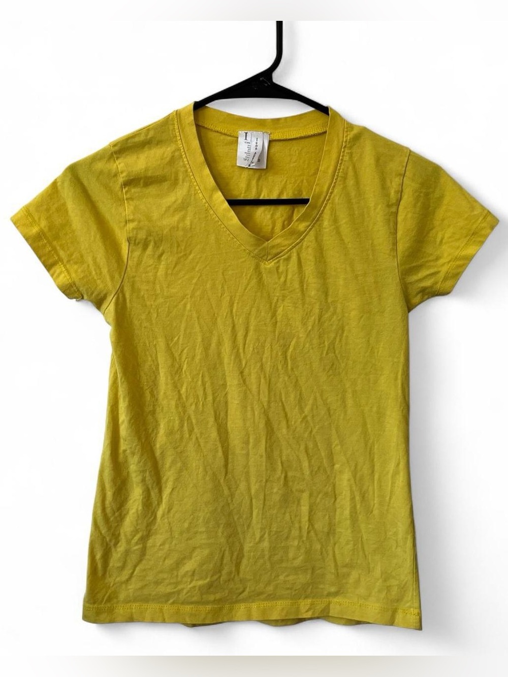 Sunflower Yellow Short Sleeve V-Neck T-Shirt Women’s Juniors Small Icon Apparel